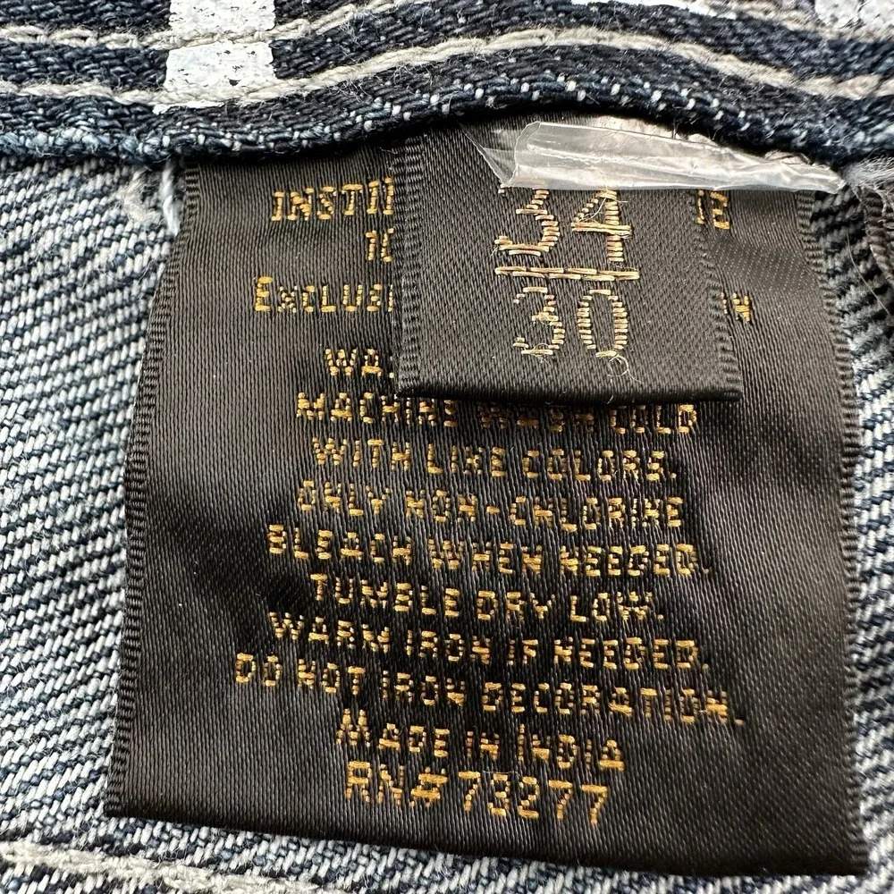 VTG Y2K Helix‎ Slim Boot Cut Jeans Men 34x30 Blue Medium Wash Denim Skate Grunge